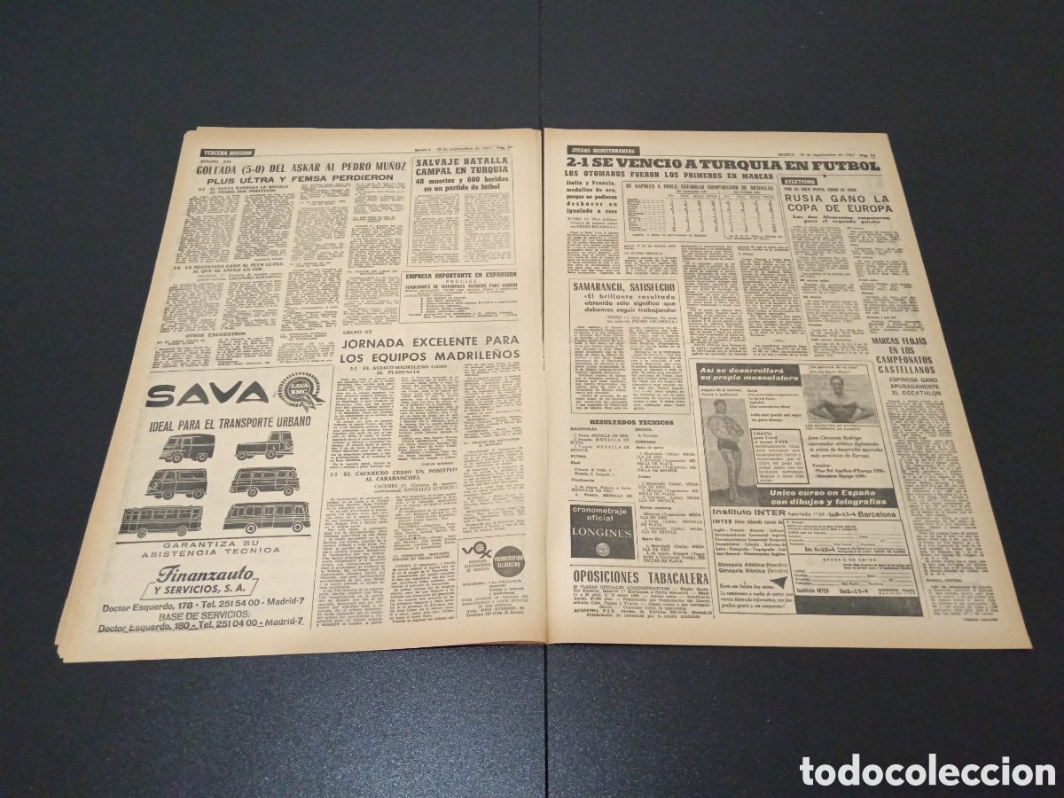 Coleccionismo deportivo: MARCA 18/09/1967 - Foto 6
