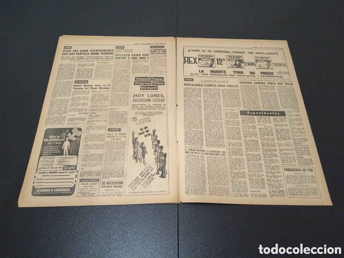Coleccionismo deportivo: MARCA 18/09/1967 - Foto 8
