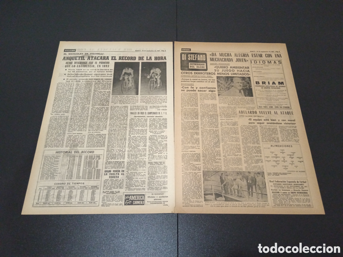 Coleccionismo deportivo: MARCA 24/09/1967 - Foto 2