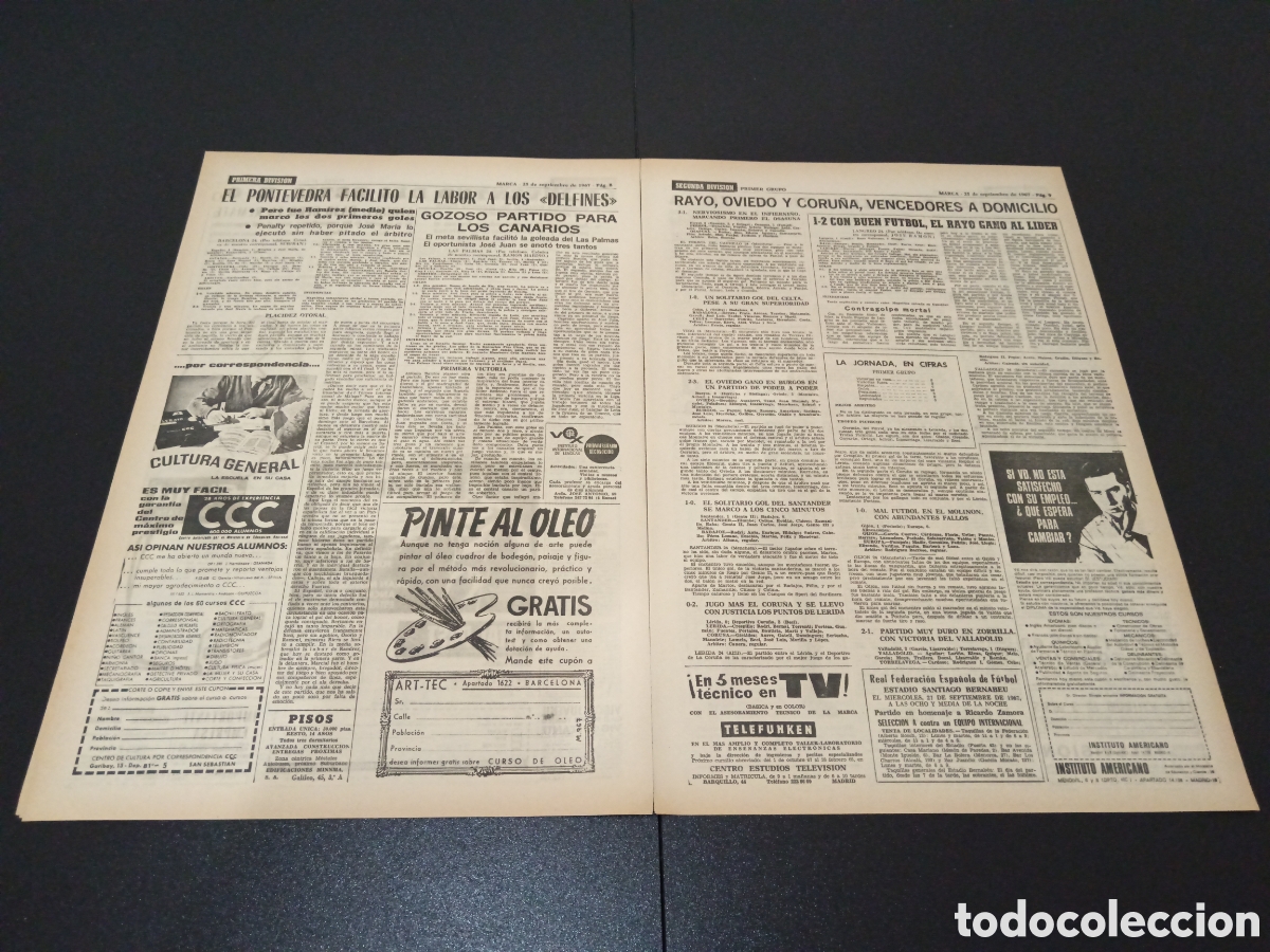 Coleccionismo deportivo: MARCA 25/09/1967 - Foto 5