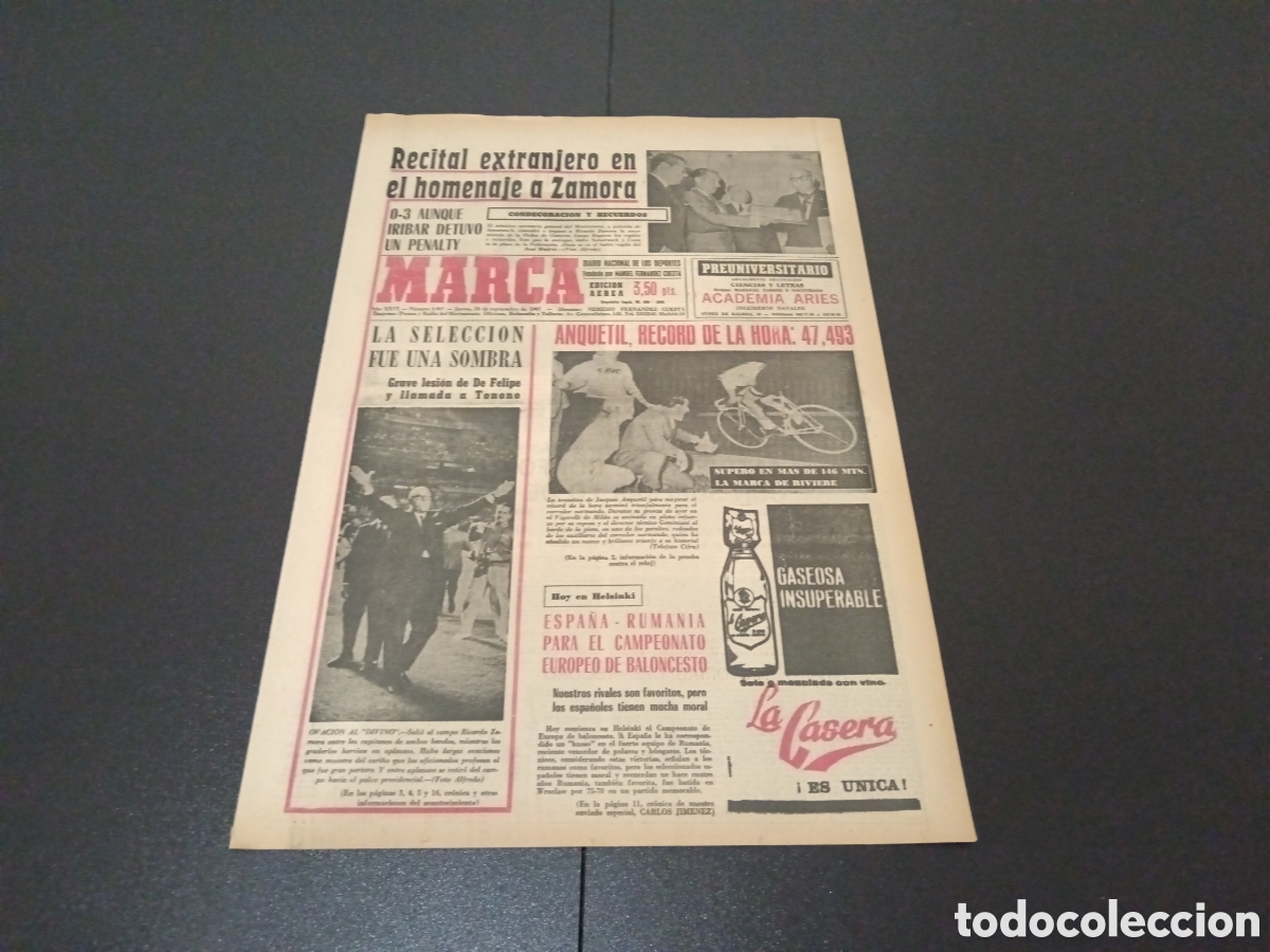 Coleccionismo deportivo: MARCA 28/09/1967 - Foto 1
