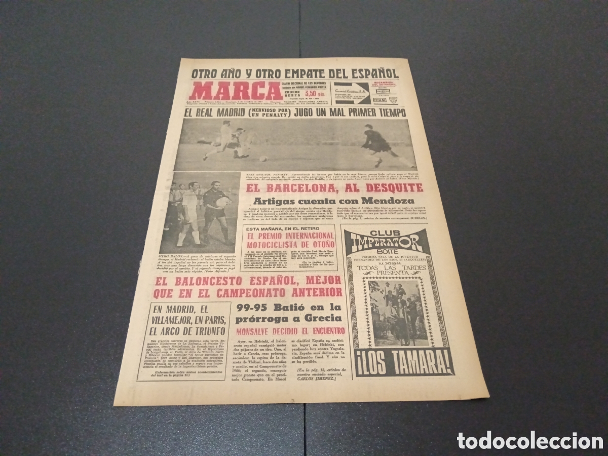 Coleccionismo deportivo: MARCA 08/10/1967 - Foto 1