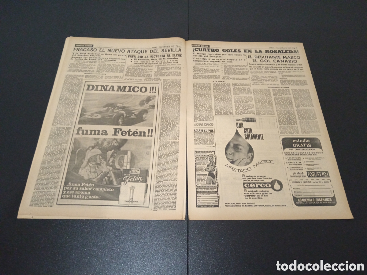 Coleccionismo deportivo: MARCA 09/10/1967 - Foto 4