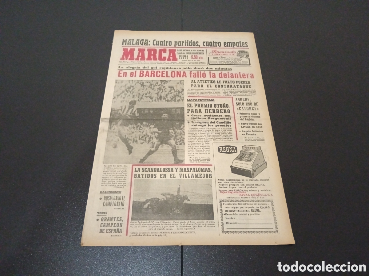 Coleccionismo deportivo: MARCA 09/10/1967 - Foto 1