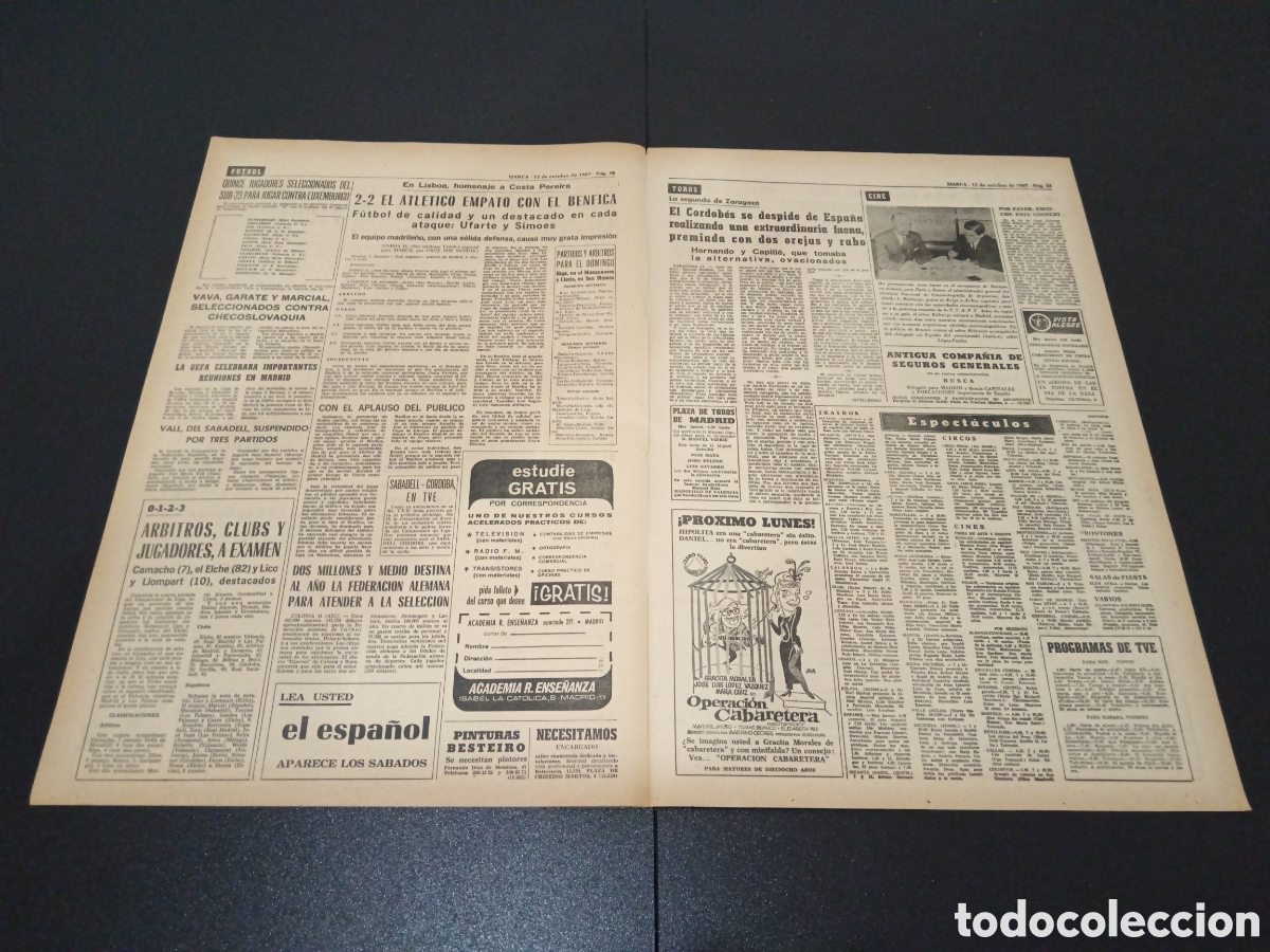 Coleccionismo deportivo: MARCA 12/10/1967 - Foto 4