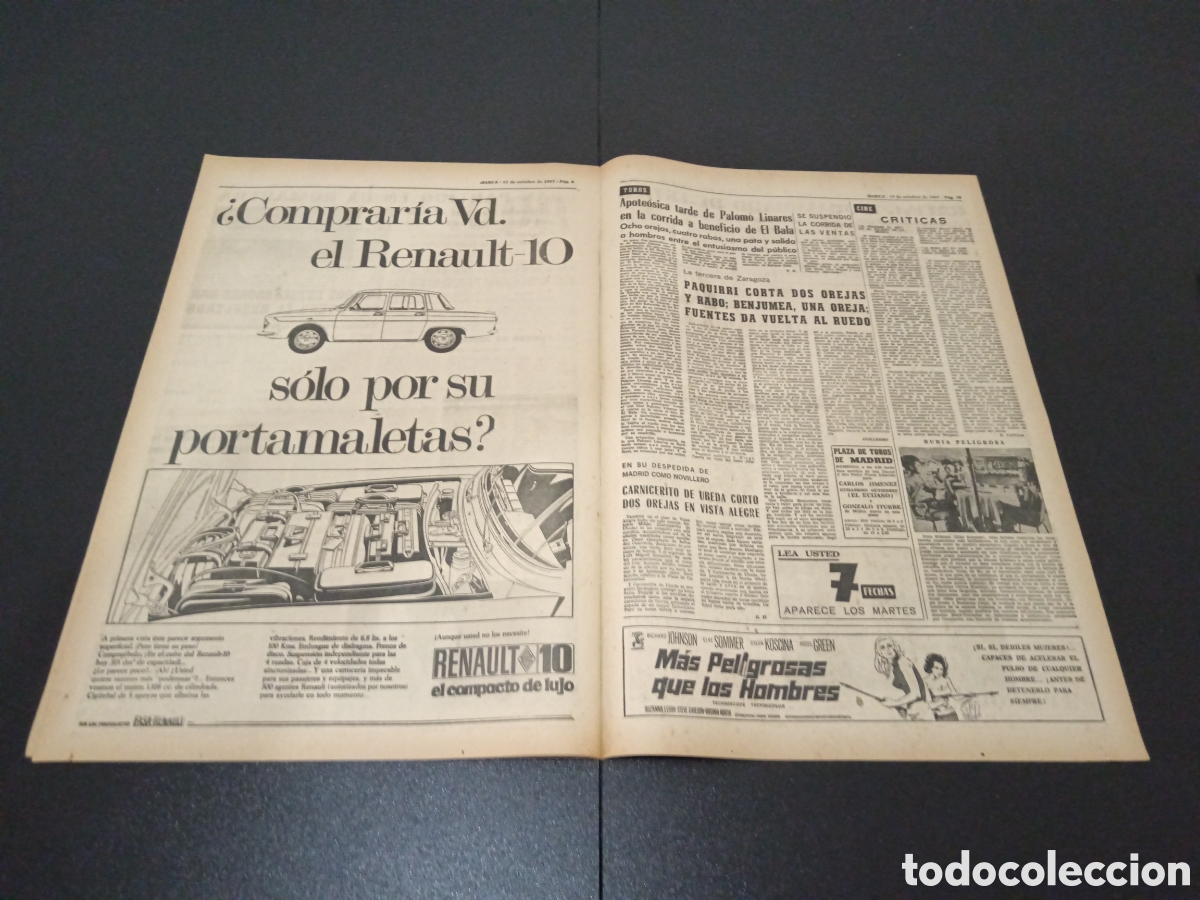 Coleccionismo deportivo: MARCA 13/10/1967 - Foto 3