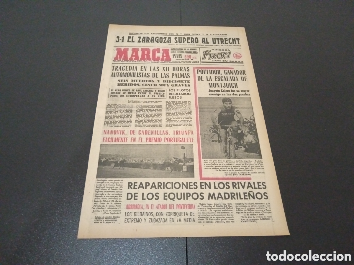 Coleccionismo deportivo: MARCA 13/10/1967 - Foto 1