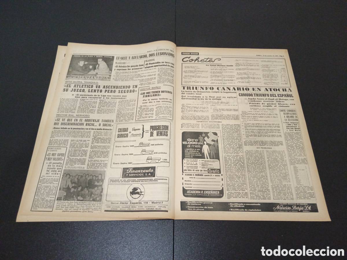 Coleccionismo deportivo: MARCA 16/10/1967 - Foto 3