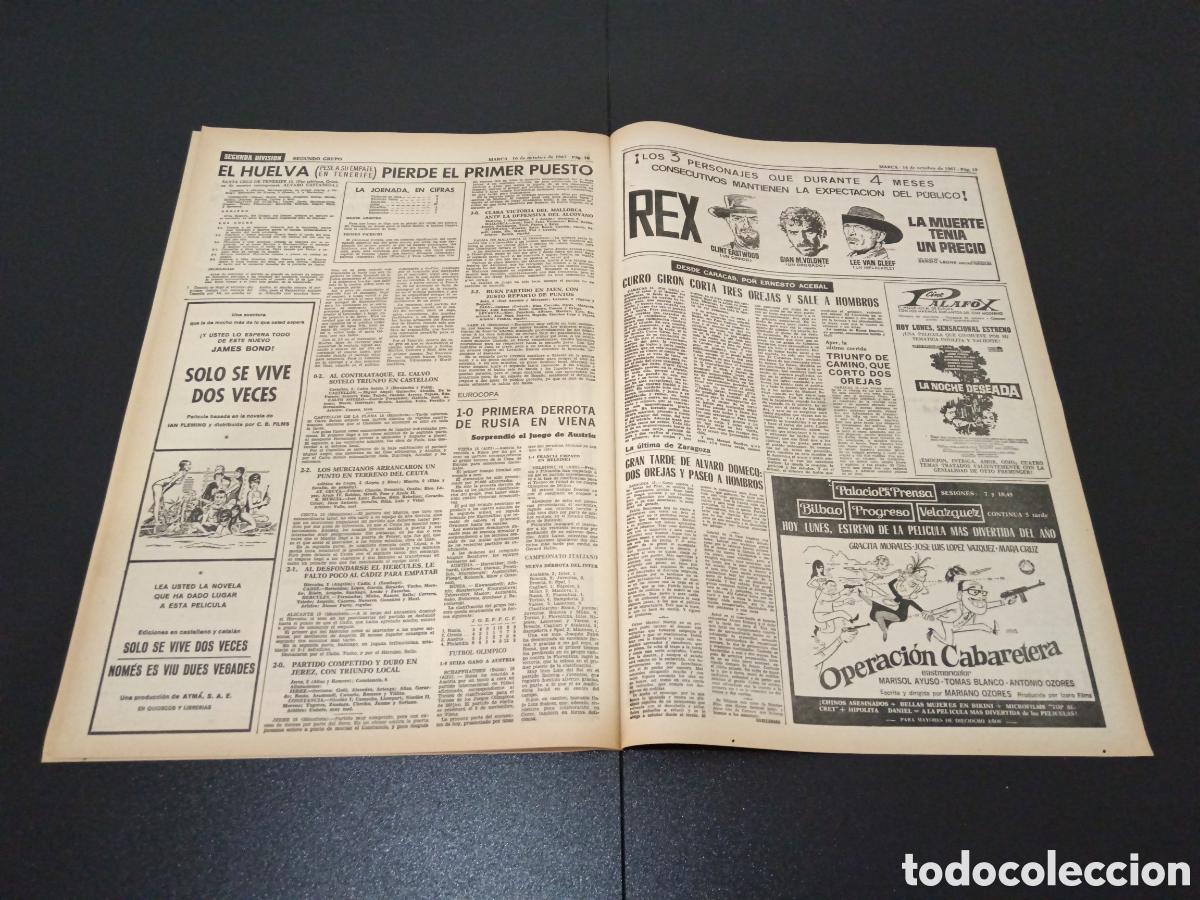 Coleccionismo deportivo: MARCA 16/10/1967 - Foto 6