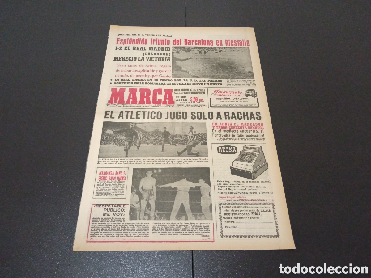 Coleccionismo deportivo: MARCA 16/10/1967 - Foto 1