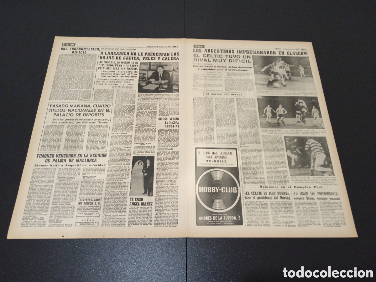 Coleccionismo deportivo: MARCA 19/10/1967 - Foto 2