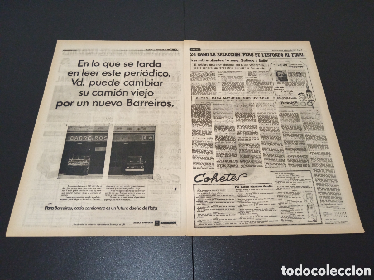 Coleccionismo deportivo: MARCA 23/10/1967 - Foto 2