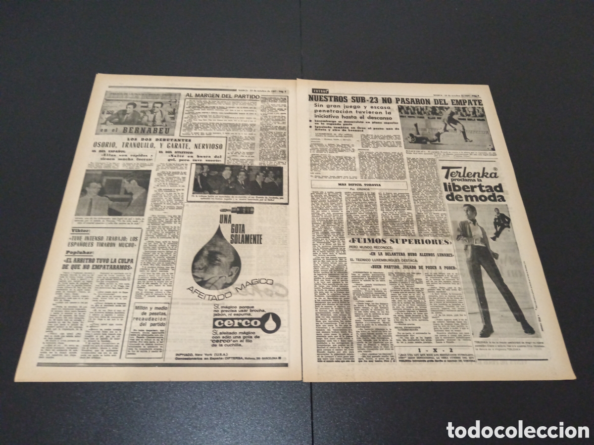 Coleccionismo deportivo: MARCA 23/10/1967 - Foto 3