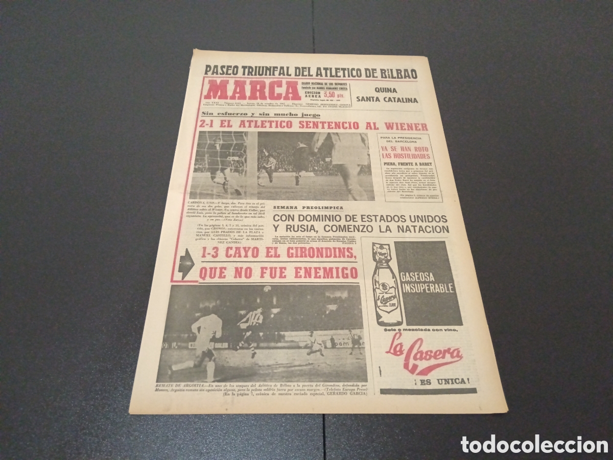 Coleccionismo deportivo: MARCA 26/10/1967 - Foto 1