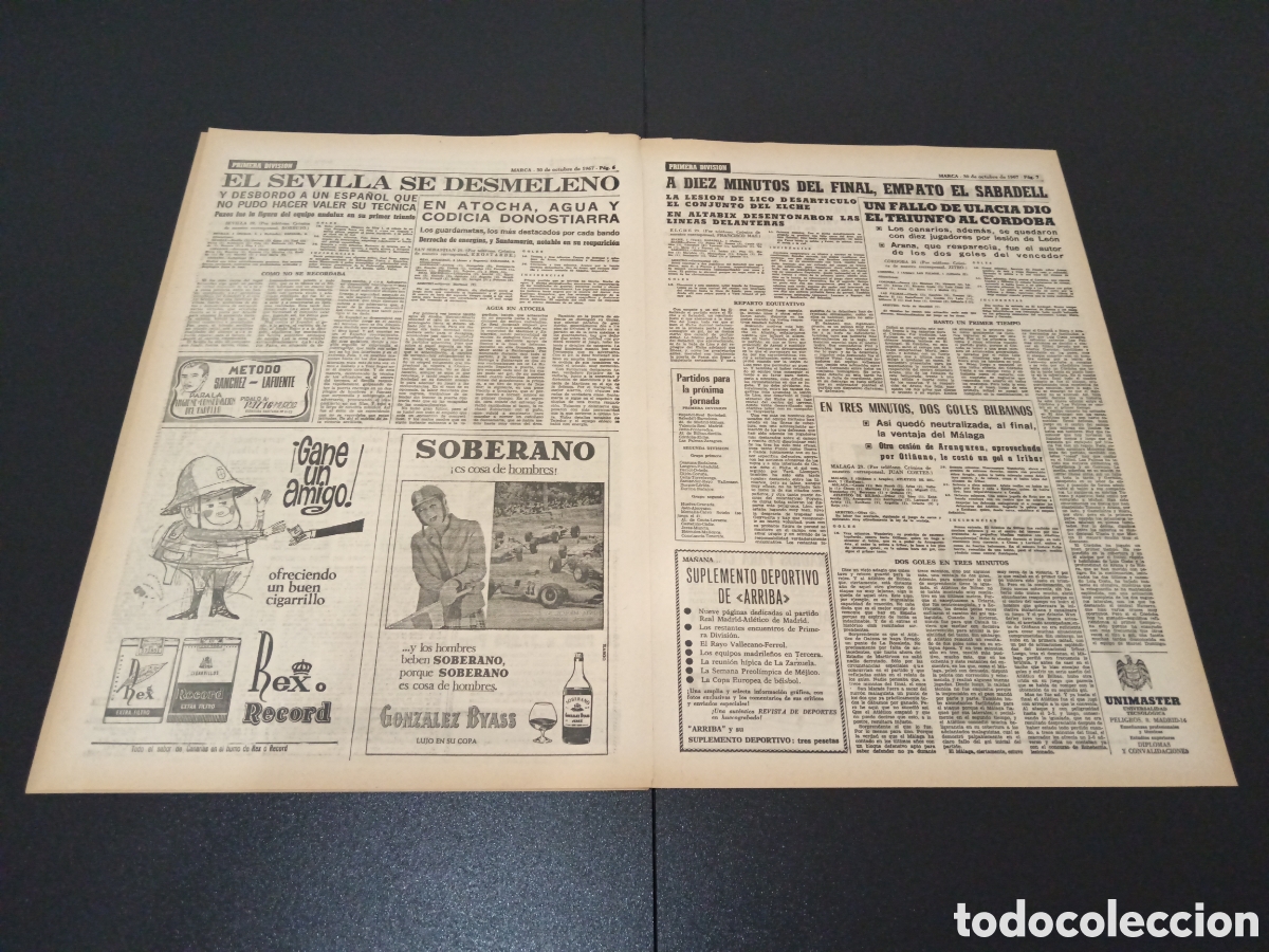 Coleccionismo deportivo: MARCA 30/10/1967 - Foto 4