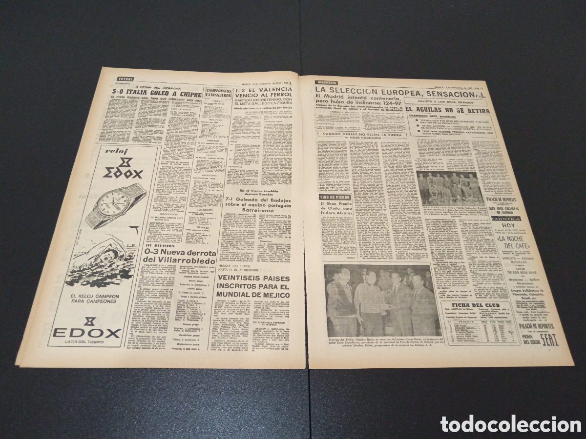 Coleccionismo deportivo: MARCA 02/11/1967 - Foto 4