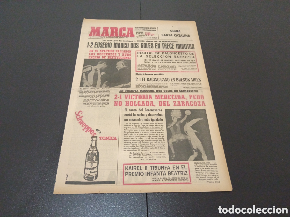 Coleccionismo deportivo: MARCA 02/11/1967 - Foto 1