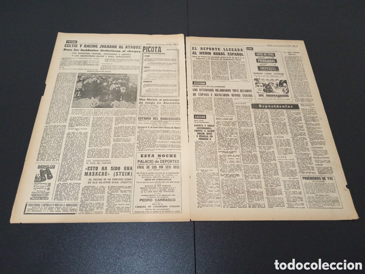 Coleccionismo deportivo: MARCA 05/11/1967 - Foto 4