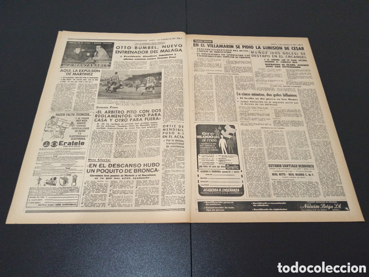 Coleccionismo deportivo: MARCA 06/11/1967 - Foto 3