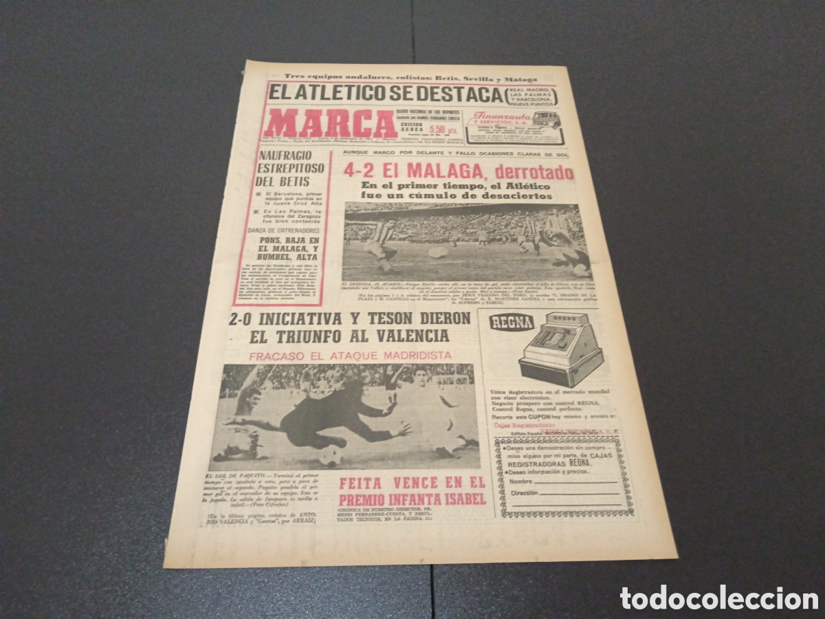 Coleccionismo deportivo: MARCA 06/11/1967 - Foto 1