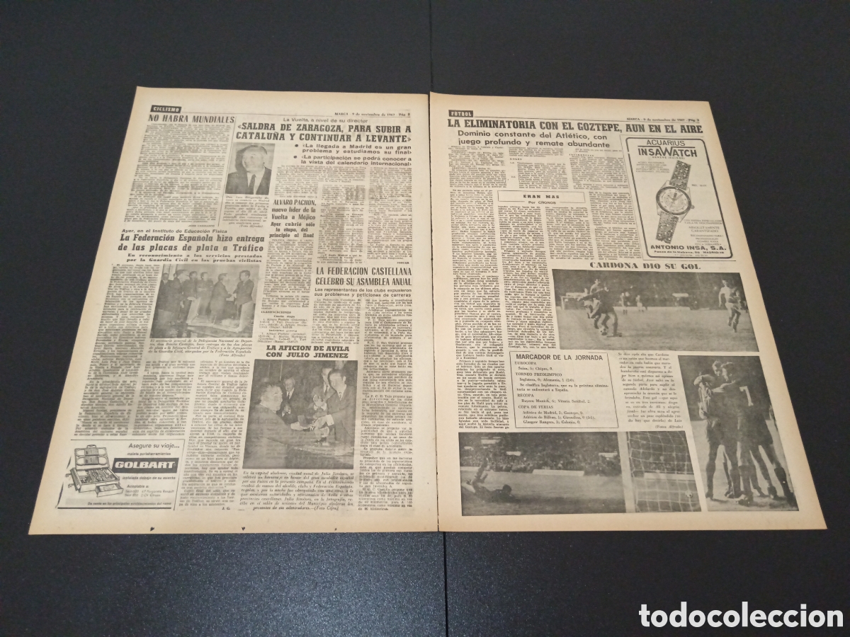 Coleccionismo deportivo: MARCA 09/11/1967 - Foto 2