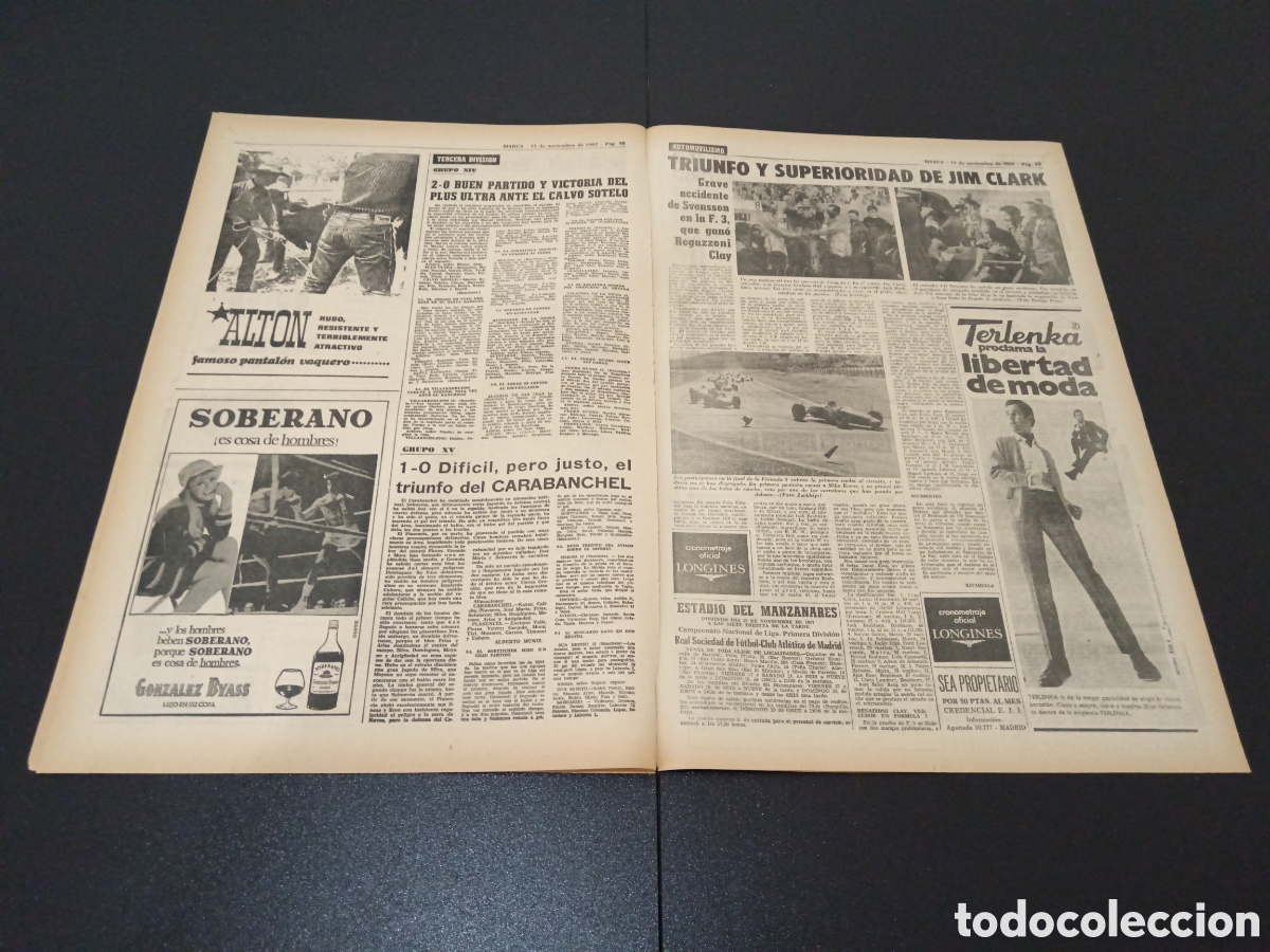 Coleccionismo deportivo: MARCA 13/11/1967 - Foto 6