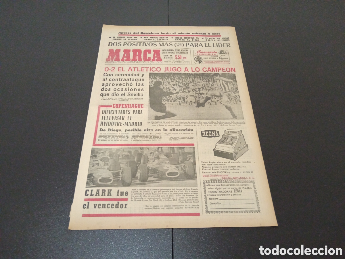 Coleccionismo deportivo: MARCA 13/11/1967 - Foto 1