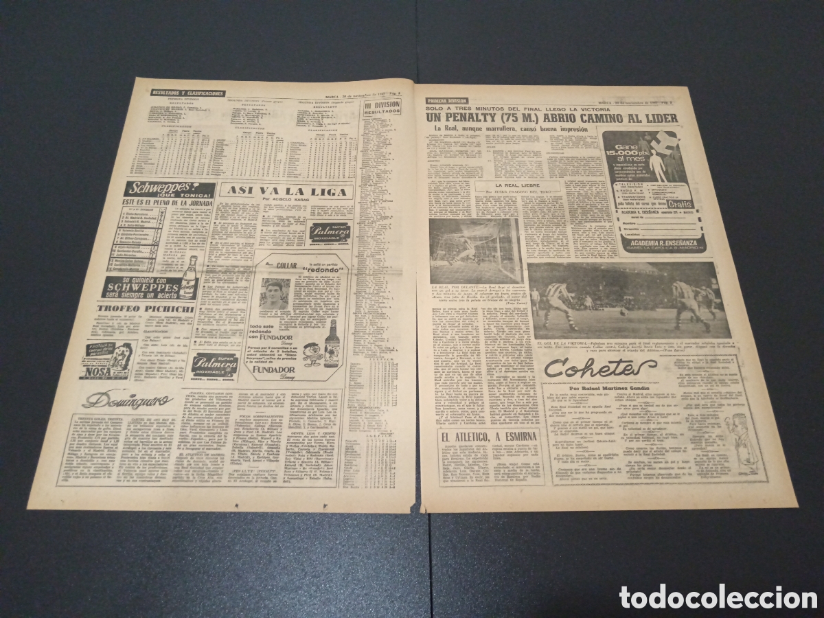 Coleccionismo deportivo: MARCA 20/11/1967 - Foto 2