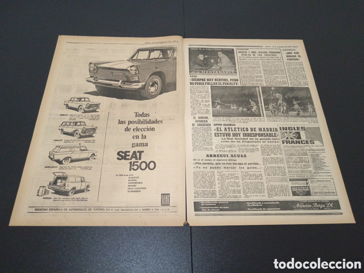 Coleccionismo deportivo: MARCA 20/11/1967 - Foto 3