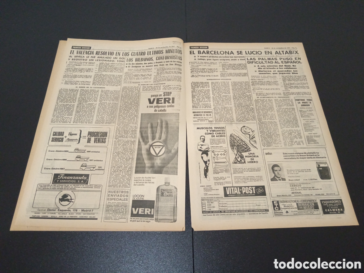 Coleccionismo deportivo: MARCA 20/11/1967 - Foto 4