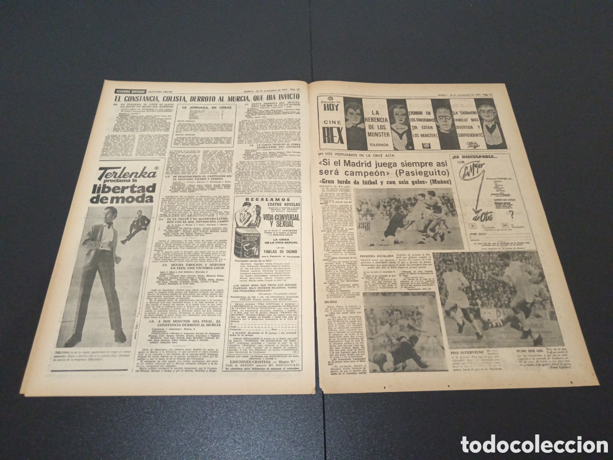Coleccionismo deportivo: MARCA 20/11/1967 - Foto 6