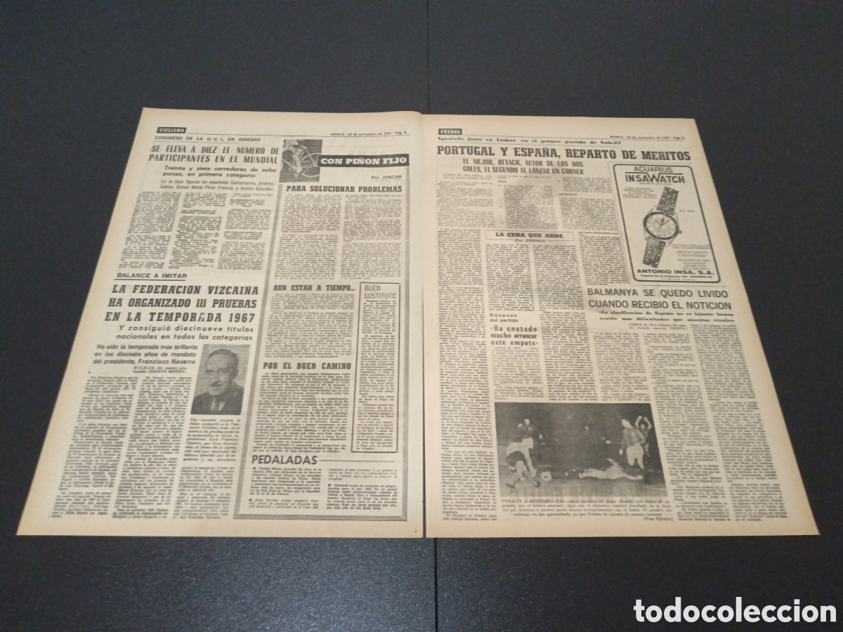 Coleccionismo deportivo: MARCA 23/11/1967 - Foto 2