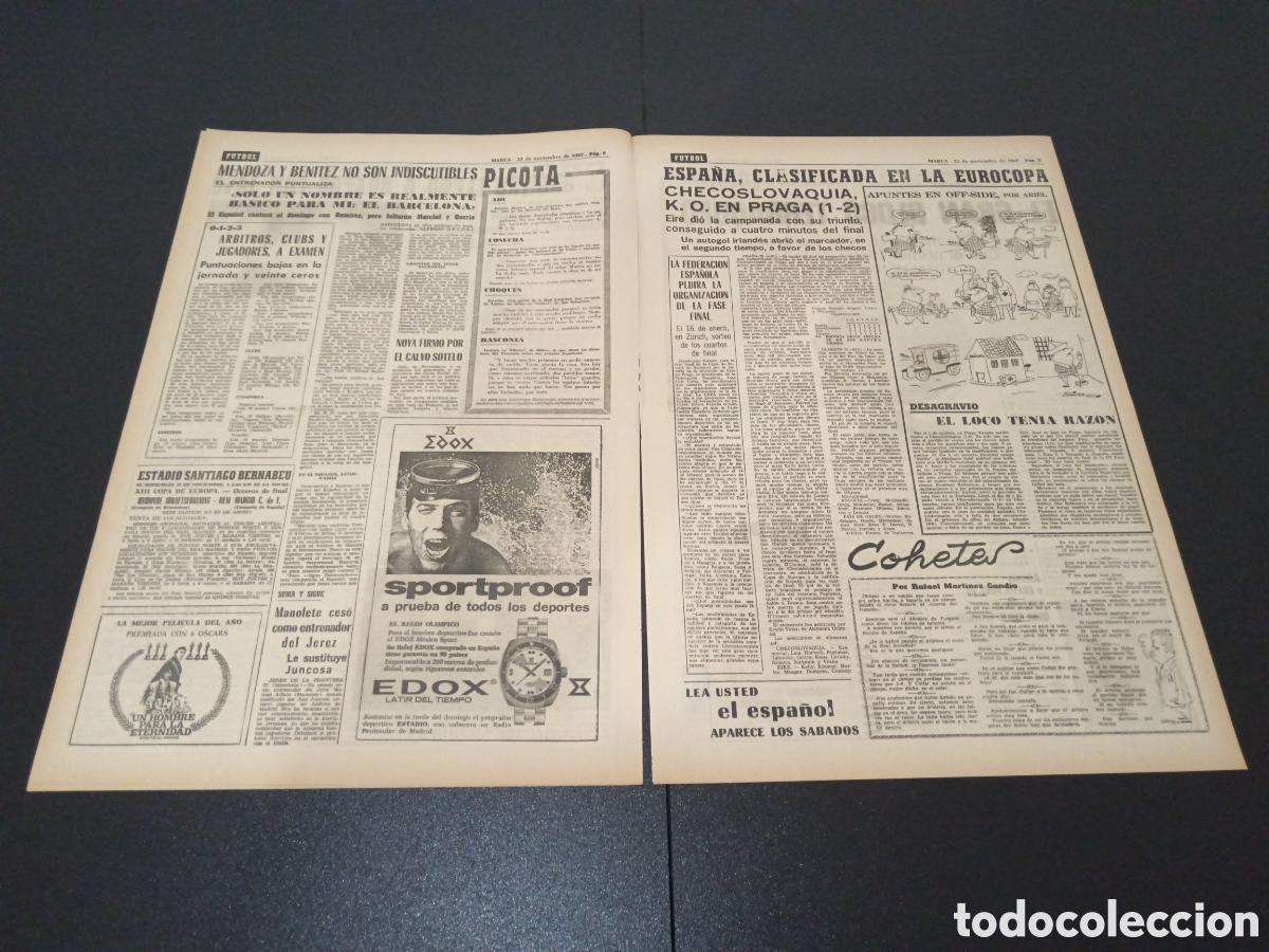 Coleccionismo deportivo: MARCA 23/11/1967 - Foto 4