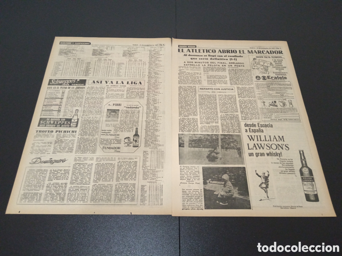 Coleccionismo deportivo: MARCA 27/11/1967 - Foto 2
