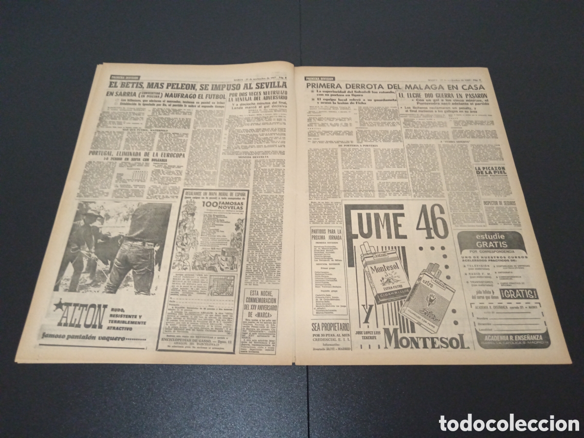 Coleccionismo deportivo: MARCA 27/11/1967 - Foto 4