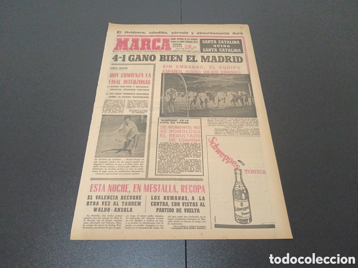 Coleccionismo deportivo: MARCA 30/11/1967 - Foto 1