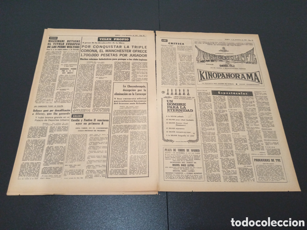 Coleccionismo deportivo: MARCA 02/12/1967 - Foto 4