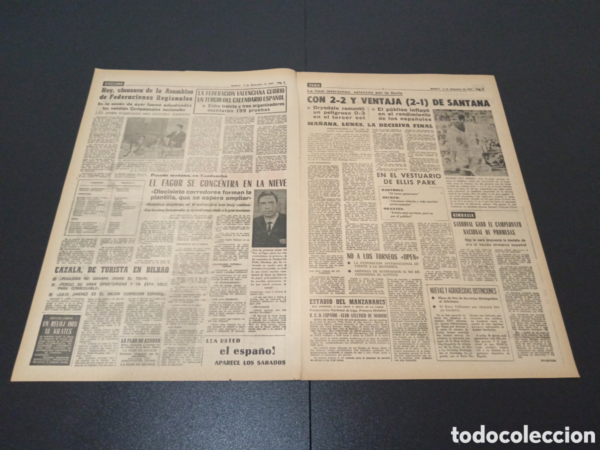 Coleccionismo deportivo: MARCA 03/12/1967 - Foto 2