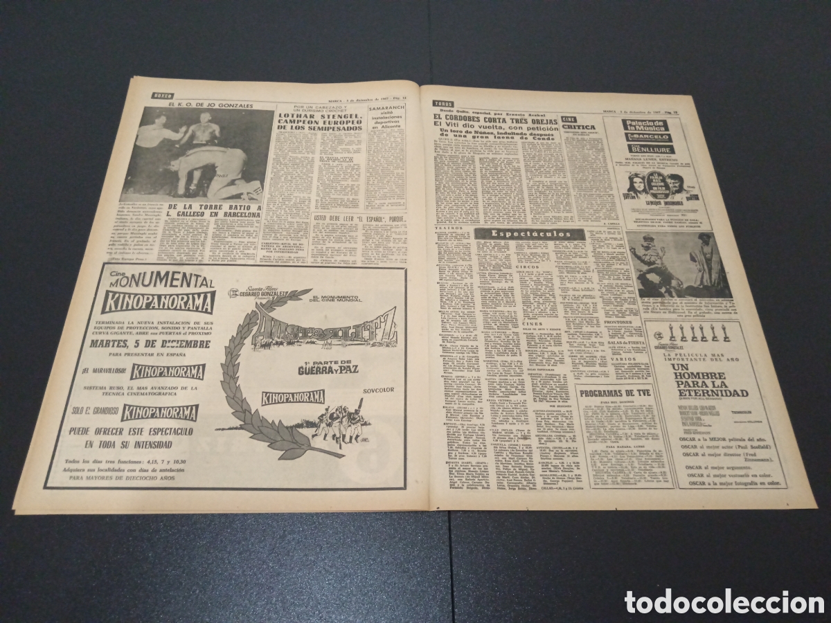 Coleccionismo deportivo: MARCA 03/12/1967 - Foto 4