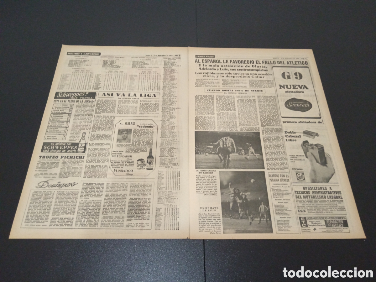Coleccionismo deportivo: MARCA 04/12/1967 - Foto 2
