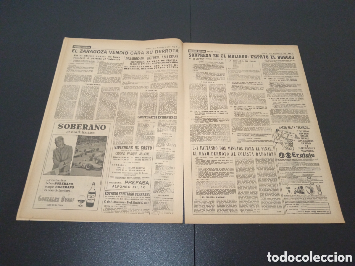Coleccionismo deportivo: MARCA 04/12/1967 - Foto 5