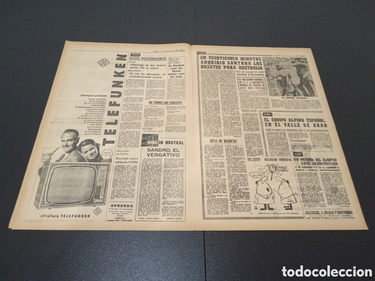Coleccionismo deportivo: MARCA 06/12/1967 - Foto 3