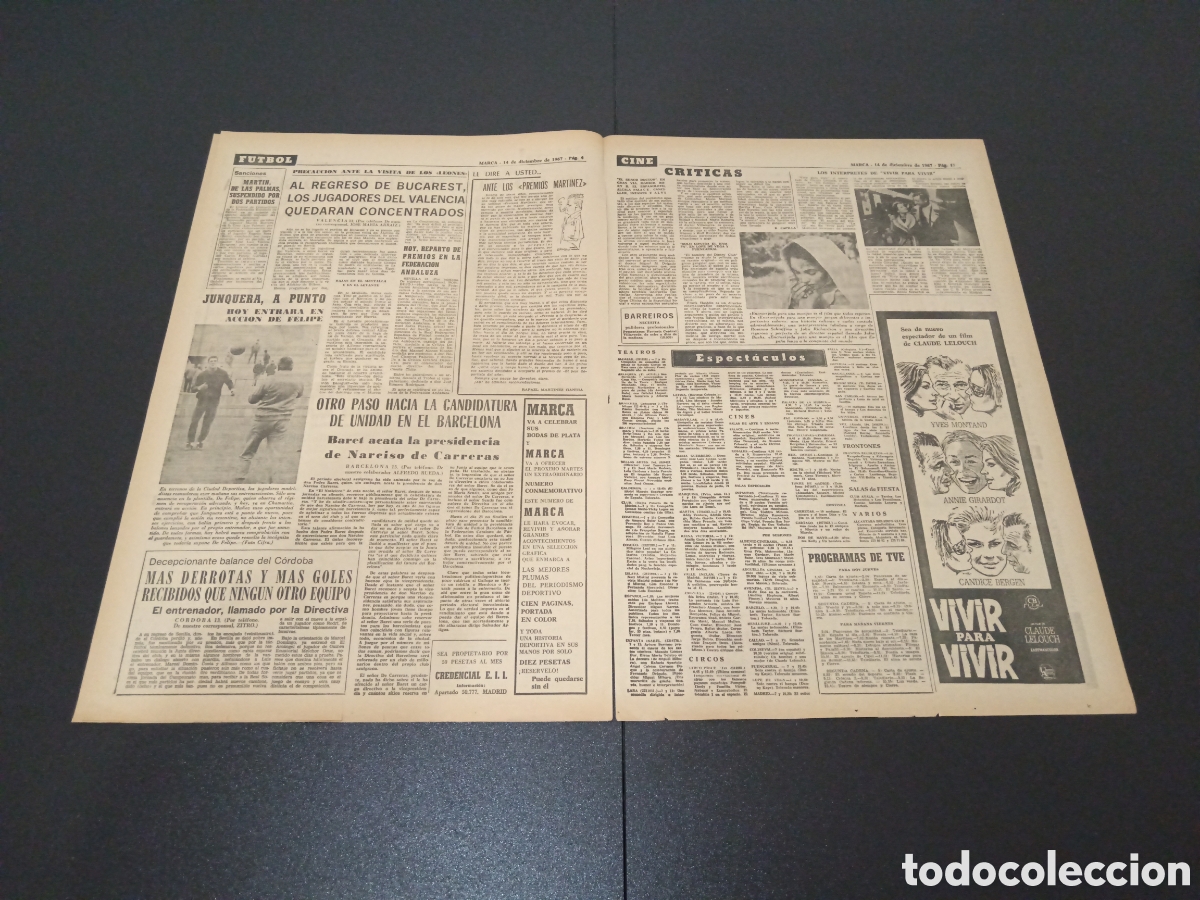 Coleccionismo deportivo: MARCA 14/12/1967 - Foto 3