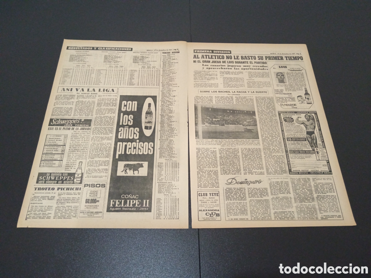 Coleccionismo deportivo: MARCA 18/12/1967 - Foto 2