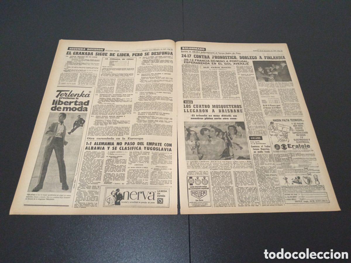 Coleccionismo deportivo: MARCA 18/12/1967 - Foto 6