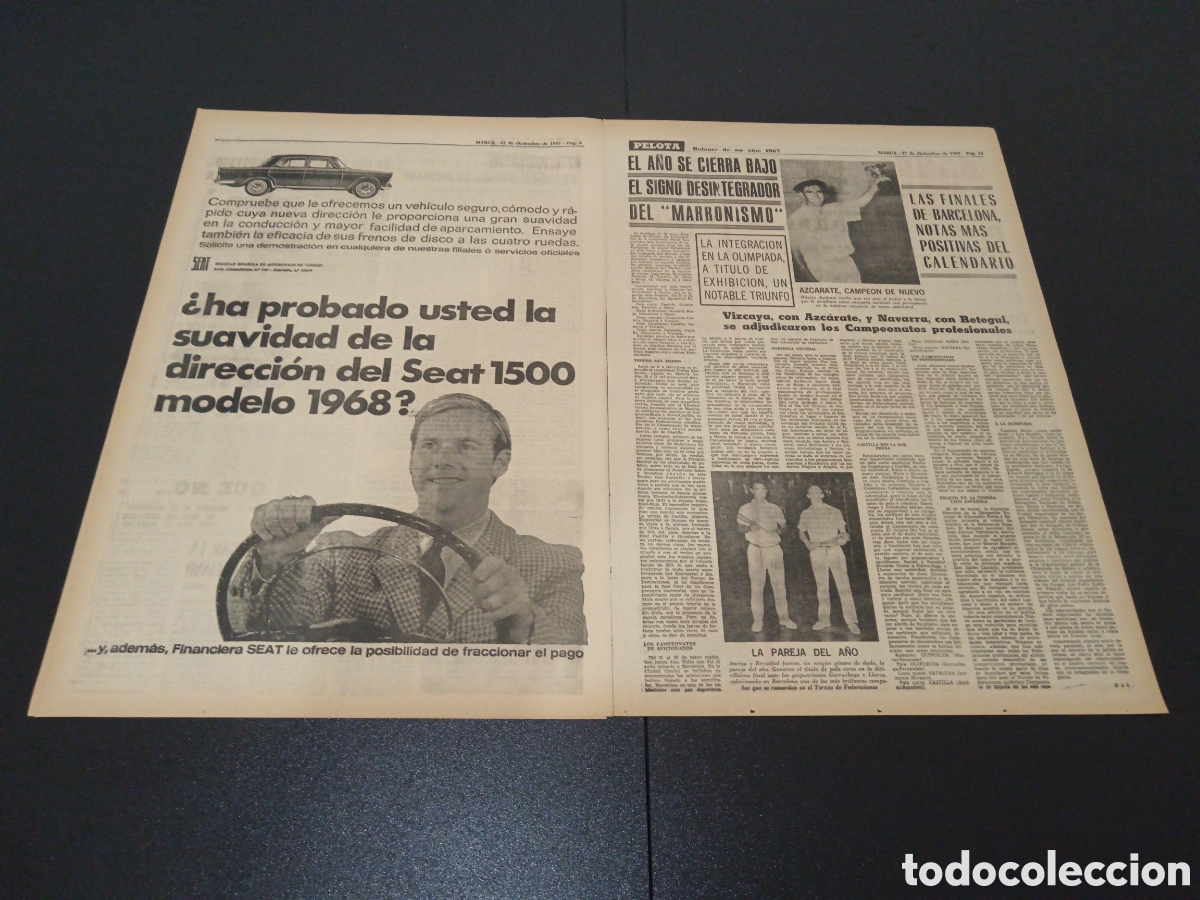 Coleccionismo deportivo: MARCA 27/12/1967 - Foto 3