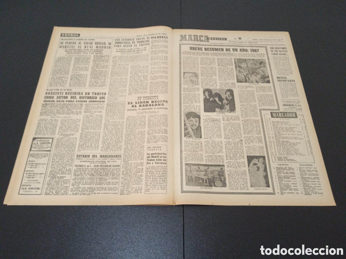Coleccionismo deportivo: MARCA 29/12/1967 - Foto 3