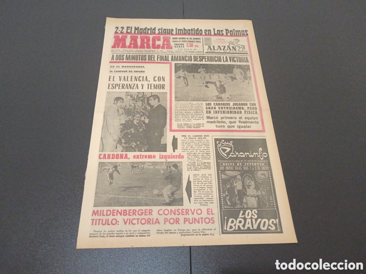 Coleccionismo deportivo: MARCA 31/12/1967 - Foto 1