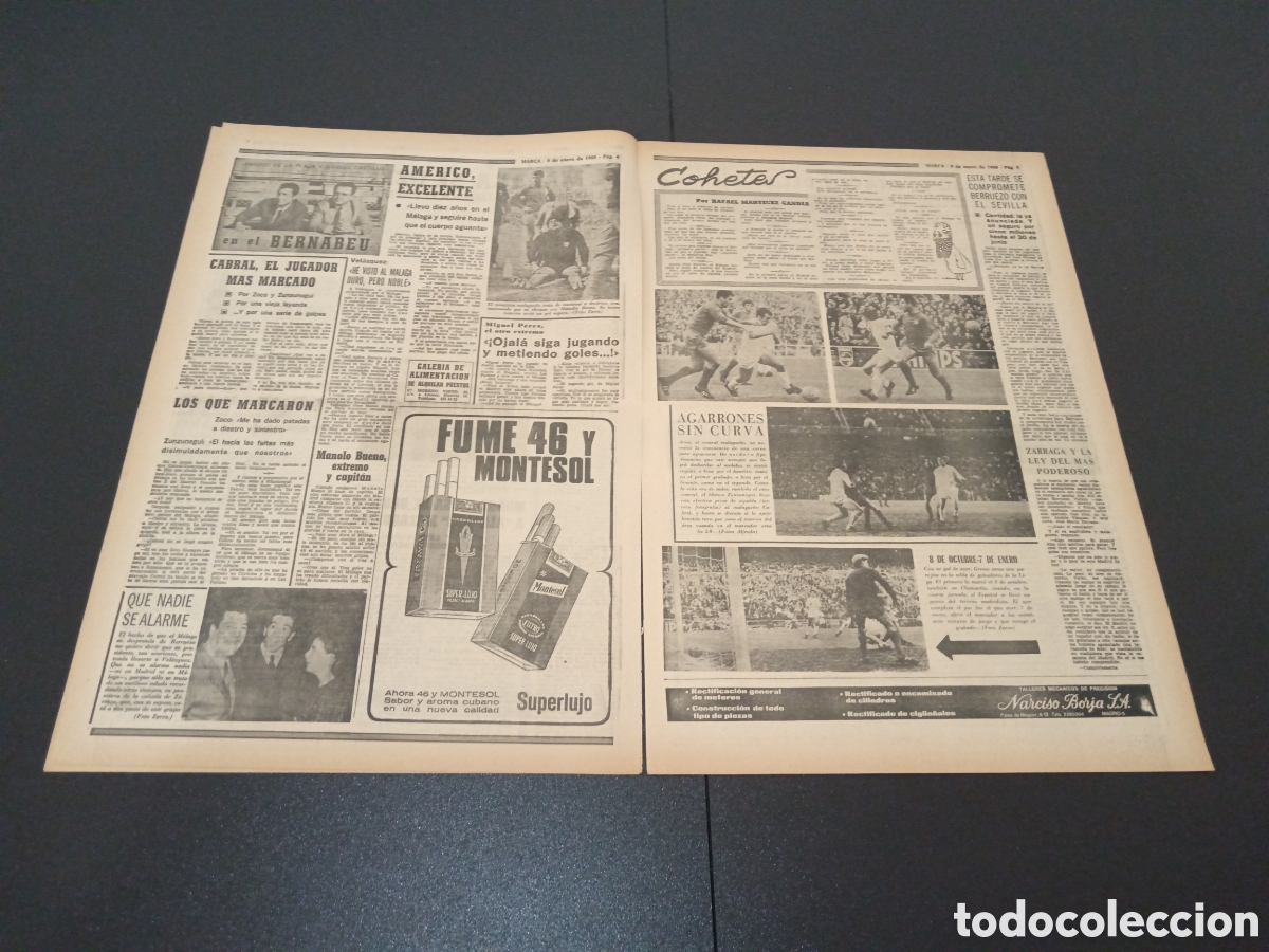 Coleccionismo deportivo: MARCA 08/01/1968 - Foto 3
