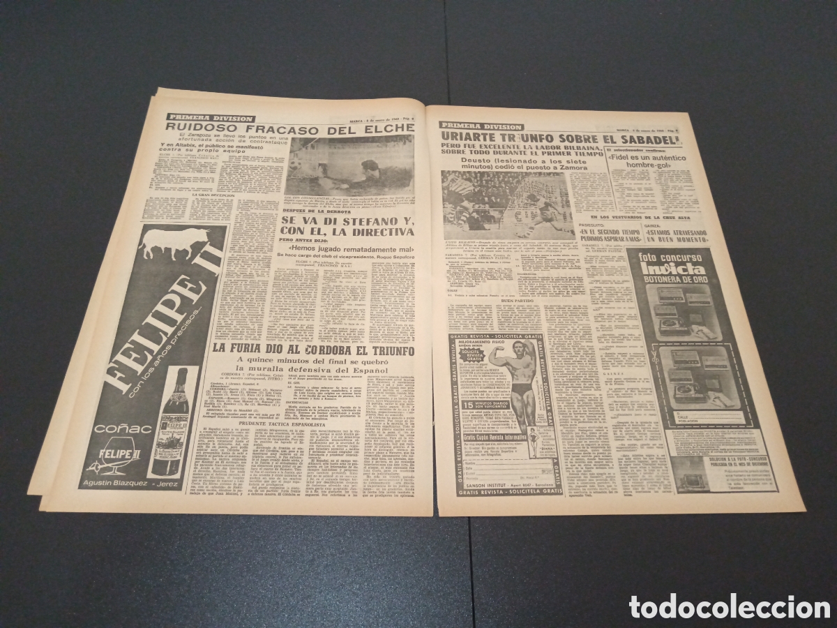 Coleccionismo deportivo: MARCA 08/01/1968 - Foto 5